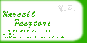 marcell pasztori business card