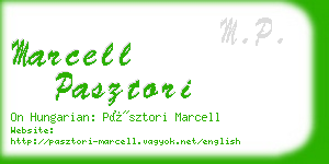 marcell pasztori business card